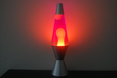 14.5 inch 20oz Lava Brand Motion Lamp Purple Liquid Yellow Wax Retro Home Decor